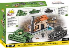 Cobi 2284 II. világháborús arras-i csata Matilda II vs Panzer 38, 1:35, 1015 k