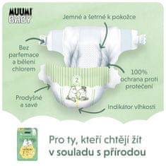 MUUMI BABY 2 Newborn 3-6 kg (174 db), havi csomag öko pelenkák