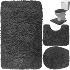 ISO 8312 Fürdőszoba és WC szőnyeg 80x50cm 3 db szürke