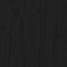 Vidaxl fekete tömör fenyőfa szennyeskosár 44x44x76 cm (833332)