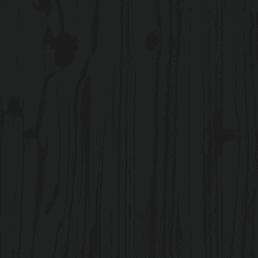 Vidaxl fekete tömör fenyőfa szennyeskosár 44 x 44 x 66 cm (833330)