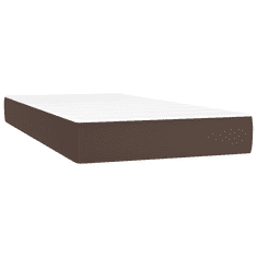 barna műbőr rugós ágy matraccal 100 x 200 cm