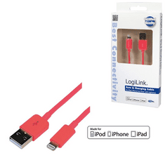 LogiLink Apple Lightning - USB csatlakozó kábel 1 m pink (UA0200) (UA0200)