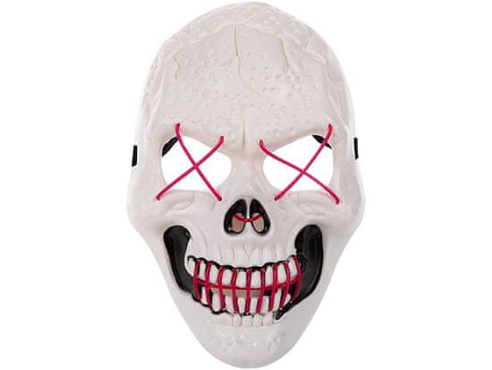 Verk Scary Glowing Mask Skull White Purple