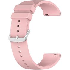 4wrist Univerzális szilikon szíj ezüst csattal 22 mm - Pink