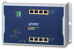 Planet WGS-4215-8HP2S lapos L4 switch, 8x1Gb, 2x1Gb SFP, 4+4 PoE 802.3at/bt 360W, 48-56VDC, -40~75°C, IP30, ventilátor nélküli, ventilátor nélküli