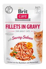 Brit Care Macskafilé mártásban Sós lazac 85g