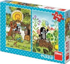 DINO Vakond és barátai: puzzle 2x48 darab
