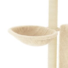 Vidaxl krémszínű macskabútor szizál kaparófákkal 96,5 cm 172076
