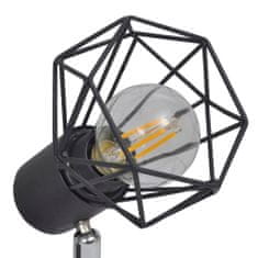 Vidaxl Fekete ipari stílusú drótvázas spotlámpa 4 LED izzóval 242267