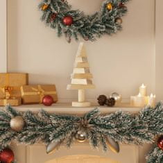 Vidaxl 2 db tömör fenyő karácsonyfa dekorációnak 30 cm 357992
