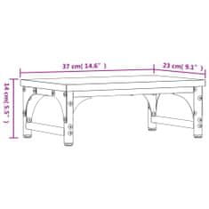 Greatstore sonoma-tölgyszínű szerelt fa monitorállvány 37 x 23 x 14 cm