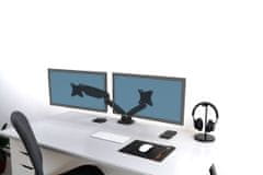 Port Designs PORT CONNECT monitortartó az asztal széléhez, 2 kar, VESA 32"-ig szürke