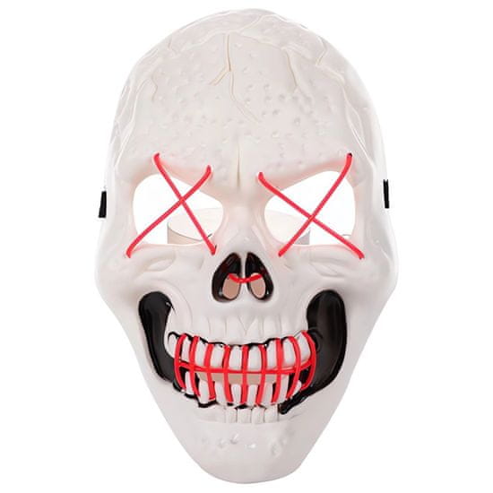 Verk Scary Glowing Mask Skull White Pink