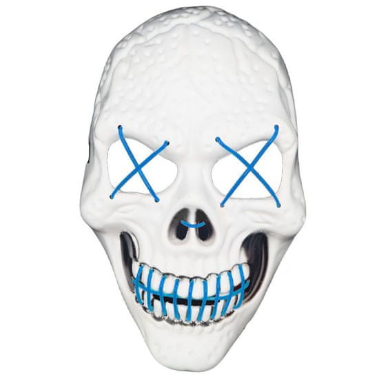 Verk Scary Glowing Mask Skull White Blue