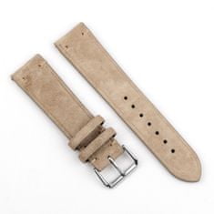 BStrap Suede Leather szíj Samsung Galaxy Watch 3 41mm, beige