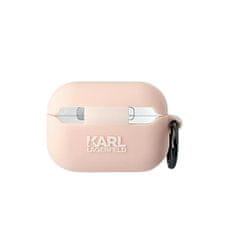 TKG Airpods PRO 2 tartó: Karl Lagerfeld 3D Karl Head - pink szilikon tok