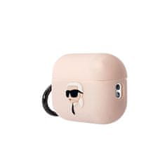 TKG Airpods PRO 2 tartó: Karl Lagerfeld 3D Karl Head - pink szilikon tok