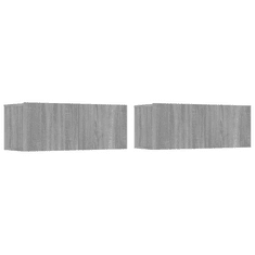 Vidaxl 4 részes szürke sonoma színű szerelt fa TV-szekrényszett (3114540)