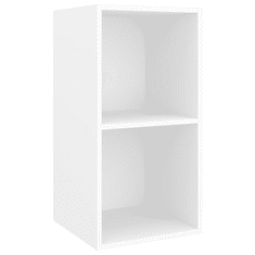 Vidaxl 2 db fehér forgácslap falra szerelhető TV-szekrény (3079844)