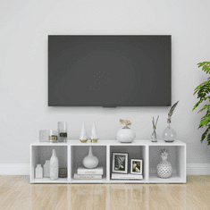 Vidaxl 2 db fehér forgácslap TV-szekrény 37 x 35 x 37 cm (805499)