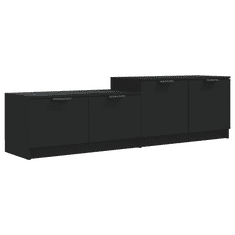 Vidaxl fekete szerelt fa TV-szekrény 158,5 x 36 x 45 cm (811485)