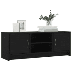 Vidaxl fekete szerelt fa TV-szekrény 102x30x37,5 cm (823254)