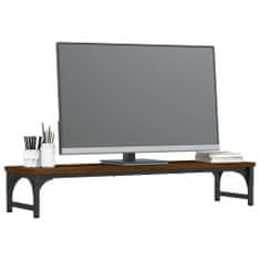 Greatstore barna tölgyszínű szerelt fa monitorállvány 85 x 23 x 15,5 cm