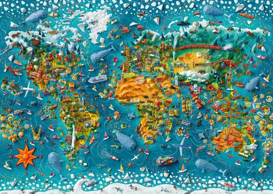 Heye Puzzle Map Art: 2000 darab