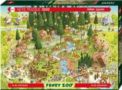 Heye Puzzle Crazy Zoo: Fekete erdei kiállítás 1000 darab