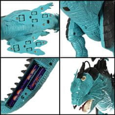 WOWO RC Dragon Dinosaur - Távirányító, séta, fordulatszám, gőz lélegzése, 41 cm