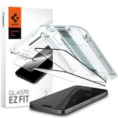 Spigen EDZETT ÜVEG SPIGEN GLAS.TR "EZ FIT" FC 2-CSOMAGOS IPHONE 15 PRO FEKETE