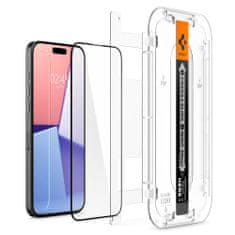 Spigen EDZETT ÜVEG SPIGEN GLAS.TR "EZ FIT" FC IPHONE 15 PRO FEKETE