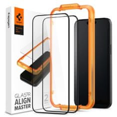 Spigen EDZETT ÜVEG SPIGEN ALM GLASS FC 2 CSOMAGOS IPHONE 15 PRO MAX FEKETE