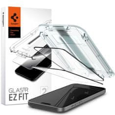 Spigen EDZETT ÜVEG SPIGEN GLAS.TR "EZ FIT" FC 2-CSOMAGOS IPHONE 15 FEKETE