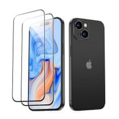 ESR ESR EDZETT ÜVEG 2 CSOMAGOS IPHONE 15 FEKETE