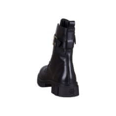 Tommy Hilfiger Cipők tengerészkék 40 EU Cool Feminine Bikerboot Black Leather