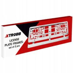 Northix Rendszámtábla tartó - Ezüst - 2 db 