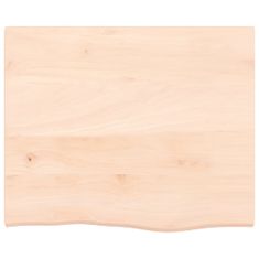 Greatstore kezeletlen tömör tölgyfa asztallap 60x50x2 cm