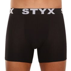 Styx 3PACK Fekete long férfi boxeralsó sport gumi (3U960) - méret XL