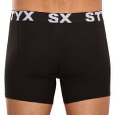 Styx 3PACK Fekete long férfi boxeralsó sport gumi (3U960) - méret XL