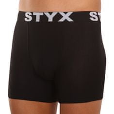 Styx 3PACK Fekete long férfi boxeralsó sport gumi (3U960) - méret XL