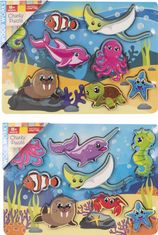 Fa puzzle Víz alatti világ 1db - különböző változatok vagy színek keveréke
