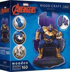 Trefl Wood Craft Origin Puzzle Thanos a trónon 160 darabos puzzle