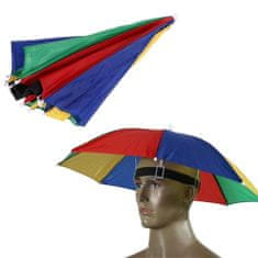 Northix Összecsukható esernyő fejre - színes design 