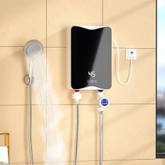 Verkgroup Falra szerelhető átfolyós villanybojler 5500W LCD + érintős zuhanyfogantyúval