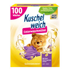 Kuschelweich GLUCKSMOMENT COLOR XXL folyékony Mosószer 105 mosás + Mosópor 100 mosás DE