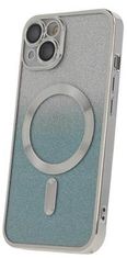 Forever Szilikon TPU tok Mag Glitter Chrome iPhone 14 Plus, ezüst (TPUAPIP14PLMGCTFOSI)