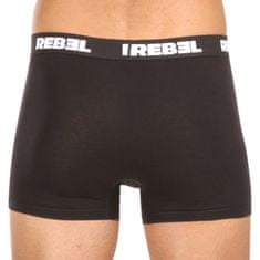 Nedeto 5PACK Férfi boxeralsó Rebel black (5NBR001) - méret XXL