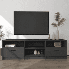 Vidaxl fekete szerelt fa TV-szekrény 150 x 33,5 x 45 cm (811458)